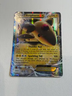 Pokemon Ampharos EX 27/98 XY Ancient Origins Holo Rare EX 2015 Genuine TCG Card - Image 1