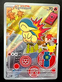 Pokemon- Cyndaquil- Promo Holo Full Art Card 047 Mega Evolution HP 70 EN 2026 - Image 1