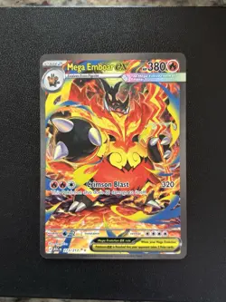2026 Pokemon Mega Emboar ex #273/217 Full Art Hyper Rare NM+ - Image 1