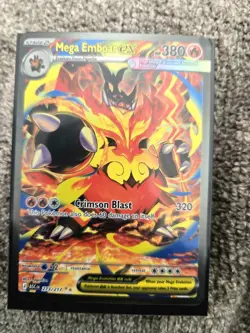 Pokemon Mega Emboar EX 273/217 Secret Rare Full Art Holo English Card - Image 1