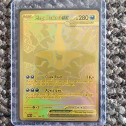 Gold Mega Darkrai EX 280 HP Full Art Holo Pokemon TCG Card English - Image 1