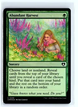FOIL Abundant Harvest Commander Masters - MTG Magic the Gathering Card - Image 1