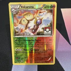 Pokemon Card Volcarona Steam Siege Pokemon League 4th Place 15/114 LP - Image 1