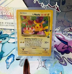 Pokemon TCG _____'s Pikachu 24/53 Wotc Promo Holo English 50 HP Birthday - Image 1