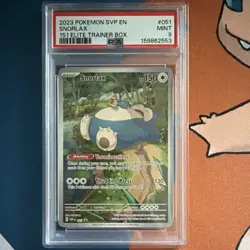 2023 Pokemon TCG SVP Snorlax 051/UUU Holo Promo 151 Elite Trainer Box PSA 9 - Image 1