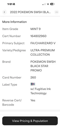 Charizard V SWSH260 SWSH: Sword & Shield Promo Cards Holo - Image 3