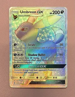 Pokemon Sun & Moon Base Set Umbreon GX 154/149 Secret Rare Rainbow Card NM - Image 1