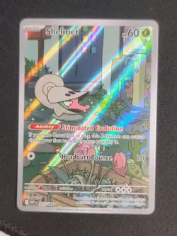 Shelmet 093/086 White Flare 2025 IR Holo Rare Pokemon Card TCG NM - Image 1