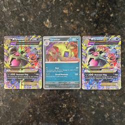 Pokemon TCG Tyranitar 3-Card Foil Full Art Lot: 2x M Tyranitar EX + 155/189 - Image 1
