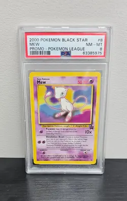 Mew Pokemon Black Star Promo 2000 Pokemon League PSA GRADE 8 NM-MT - Image 1