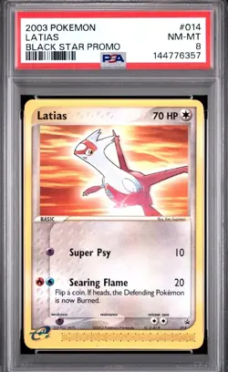 2003 POKEMON BLACK STAR PROMO #014 LATIAS PSA 8 NM-MT- Vintage - Image 2