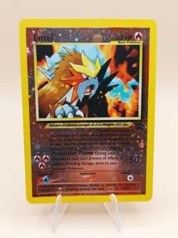 Entei Pokemon Black Star Promo #34 WOTC 2001 SWIRL - Image 1