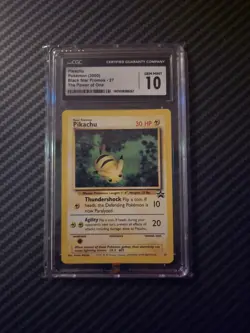 Pikachu 27/53 Pokemon WOTC Black Star Promo CGC 10 Gem Mint Wizards 1999 2000 - Image 1