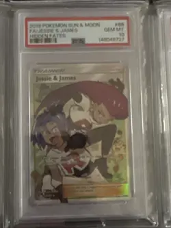 2019 POKEMON SUN & MOON HIDDEN FATES #68 FULL ART/JESSIE & JAMES PSA 10 - Image 2
