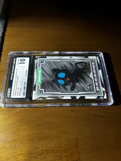 2025 Topps Chrome VeeFriends VVVV Very Lucky Black Cat Blue Eyes #3 SSP CGC 10 - Image 3