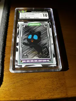 2025 Topps Chrome VeeFriends VVVV Very Lucky Black Cat Blue Eyes #3 SSP CGC 10 - Image 5