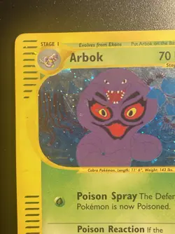 Pokemon Card-Arbok -3/165-Expedition- Holo-ENG-Very Good - Image 3