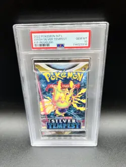 2022 Pokemon Card Silver Tempest Sealed Booster Pack PSA 10 - Image 1