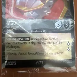 NEW Disney Lorcana Iago Out of Reach D23 Promo Exclusive Card 2025 SEALED - Image 3