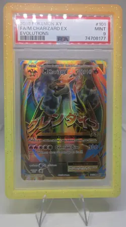 Pokemon TCG M Charizard EX 101/108 Evolutions Mega Full Art Psa 9 - Image 1