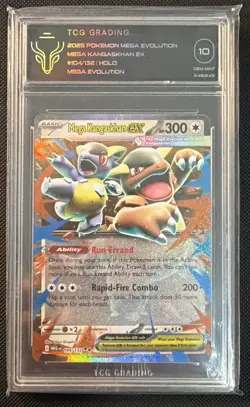 TCG 10 Mega Kangaskhan EX 104/132 2025 Mega Evolution MEG Pokemon TCG (NOT PSA) - Image 1