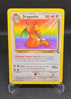 Dragonite 19/62 - Non-Holo Rare - Pokemon Fossil - LP/NM - Image 1