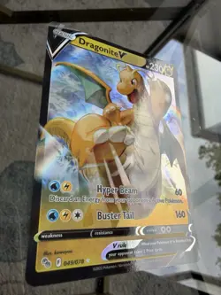 Pokemon Go TCG Dragonite v Holo Card 049/078 Rare - Image 2