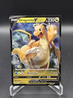 Pokemon TCG Dragonite V #049/078, Pokemon Go Full Art Rare, Near Mint Condition. - Image 1