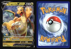 POKEMON DRAGONITE V 049/078 POKEMON GO HOLO V RARE LP - Image 1