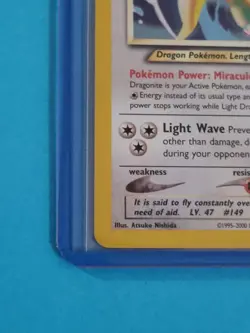 Light Dragonite 14/105 Neo Destiny Regular Holo Rare English 2000 Pokemon TCG - Image 2
