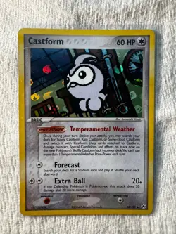 Nintendo Castform 30/101 EX Hidden Legends 2004 Pokemon TCG Rare Holo 60 HP - Image 2