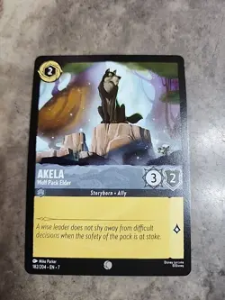 Disney Lorcana Akela Wolf Pack Elder Card 182/204 Archazia's Island - Image 1
