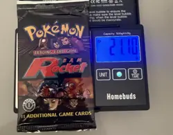 Team Rocket 1st Edition Booster Pack Sealed Mixed Trio HEAVY 21.1G Pokemon TCG - Image 1
