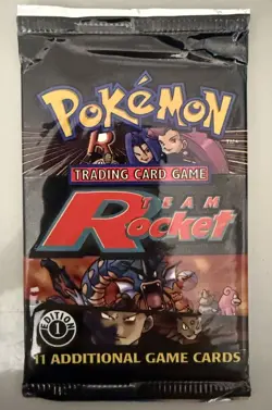 Team Rocket 1st Edition Booster Pack Sealed Mixed Trio HEAVY 21.1G Pokemon TCG - Image 3