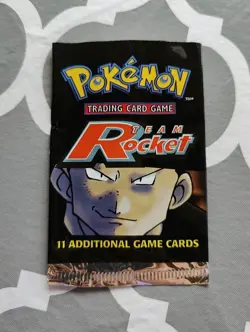 Pokemon Team Rocket EMPTY Booster Pack Giovanni Artwork Vintage Packet WOTC 2000 - Image 1