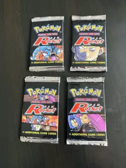Pokemon TCG Team Rocket Booster Packs x4 Sealed 11 Cards Potential Heavy Packs - Image 2