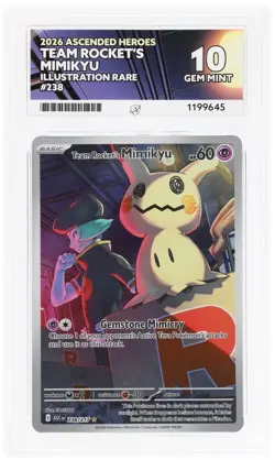 Pokemon TCG - Ascended Heroes - Team Rocket's Mimikyu 238/217 Ace 10 GEM MINT - Image 5