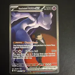Team Rockets Mewtwo EX 281/217 SIR Ascended Heroes Full Art Holo Pokemon TCG NM - Image 1