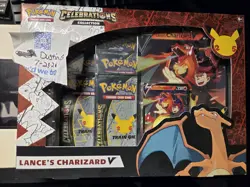 Pokemon TCG Celebrations Lance's Charizard V Collection Box 25th 2021 ENG - Image 1
