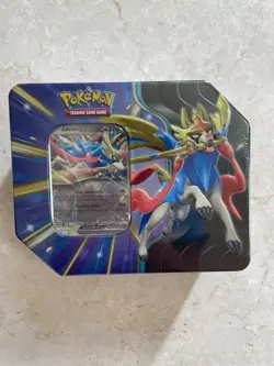 POKEMON TCG Slashing Legends Zacian EX Tin factory sealed 5 booster pack unopene - Image 1