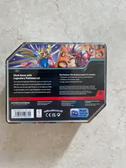 POKEMON TCG Slashing Legends Zacian EX Tin factory sealed 5 booster pack unopene - Image 3