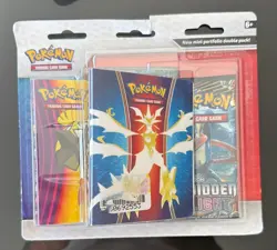1 - Pokemon TCG Sun & Moon FORBIDDEN LIGHT Mini Portfolio 2 Booster Packs Sealed - Image 1