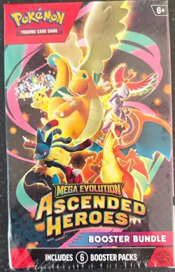 Pokemon TCG Mega Evolution Ascended Heroes Booster Bundle 6 Packs Sealed - Image 1