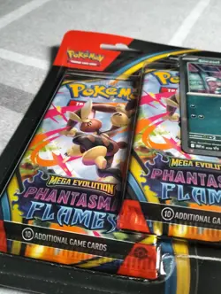 Pokemon TCG Phantasmal Flames 3 Pack Triple Blister Pack Sneasel Factory Sealed - Image 4