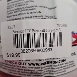 Pokemon TCG Poke Ball Tin Series 3 Sealed XY, Sun and Moon Packs 2019 - Image 2