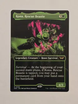 Kona, Rescue Beastie - Showcase - Duskmourn - Near Mint - MTG - Image 1