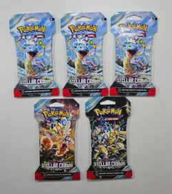 Pokemon TCG: Scarlet & Violet Stellar Crown Sleeved Booster Packs FACTORY SEALED - Image 1