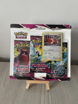 Pokemon TCG Fusion Strike 3 Pack Blister Eevee Promo Card New & Sealed - Image 1