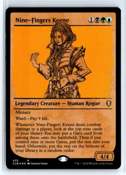 FOIL NineFingers Keene Commander: Baldur's Gate Rare - MTG Magic the Gather - Image 1