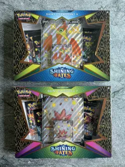 Pokemon TCG Shining Fates Shiny Eldegoss V Shiny Cramorant V lot of 2 - Image 1